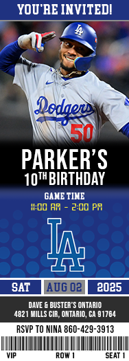 parker's 10th bday ticket- mookie